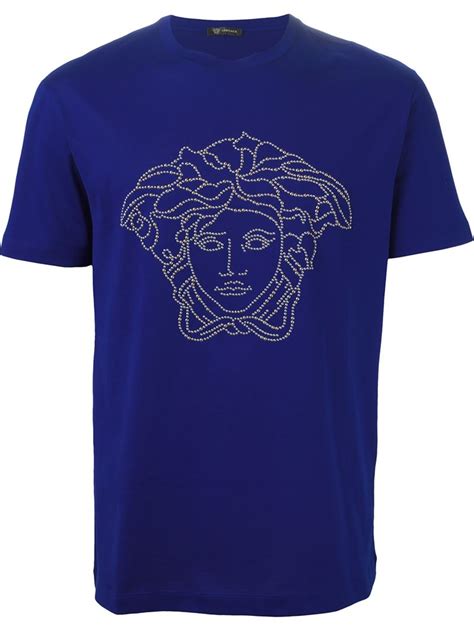 blue versace shirt|versace t shirts men's.